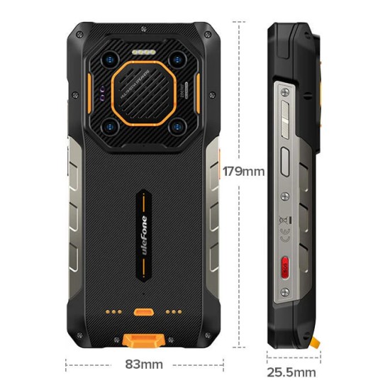 Ulefone Armor 26 Ultra Walkie-talkie 5G Dual SIM (12GB/512GB) Ανθεκτικό Smartphone Μαύρο