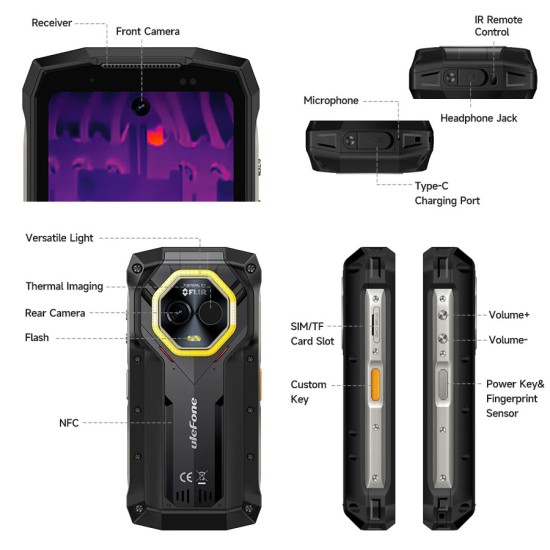 Ulefone Armor Mini 20T Pro 5G Dual SIM (8/256GB) Ανθεκτικό Smartphone Frost Black