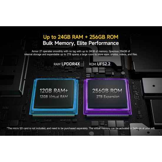 Ulefone Armor 27 Dual SIM (12GB/256GB) Μαύρο Ulefone Armor 27 Dual SIM (12GB/256GB) Μαύρο