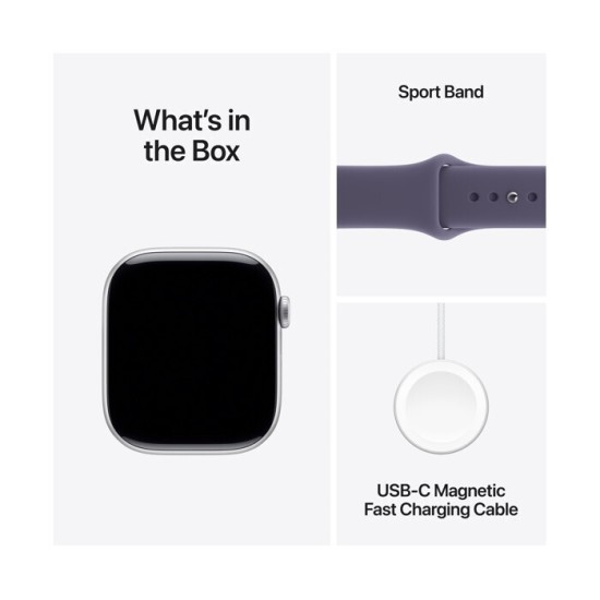 Apple Watch Series 11 Cellular Aluminium 46mm Αδιάβροχο με eSIM και Παλμογράφο (Silver Aluminium Case with Purple Fog Sport Band - M/L) Apple Watch Series 11 Cellular Aluminium 46mm Αδιάβροχο με eSIM και Παλμογράφο (Silver Aluminium Case with Purple Fog Sport Band - M/L)