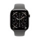 Apple Watch Series 11 Cellular Titanium 46mm Αδιάβροχο με eSIM και Παλμογράφο (Natural Titanium Case with Stone Grey Sport Band - M/L)