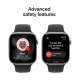 Apple Watch Series 11 Aluminium 46mm Αδιάβροχο με Παλμογράφο (Space Grey Aluminium Case with Black Sport Band - M/L)