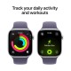 Apple Watch Series 11 Aluminium 46mm Αδιάβροχο με Παλμογράφο (Silver Aluminium Case with Purple Fog Sport Band - M/L)