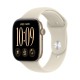 Apple Watch Series 12 Aluminium 46mm Αδιάβροχο με Παλμογράφο (Light Gold Aluminium with Sand Sport Band - M/L)