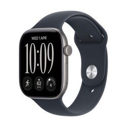 Apple Watch Series 12 Cellular Aluminium 42mm Αδιάβροχο με Παλμογράφο (Space Grey Aluminium with Navy Blue Sport Band - S/M)
