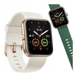 Maimo WT2105 Smartwatch με Παλμογράφο (White/Green Strap)