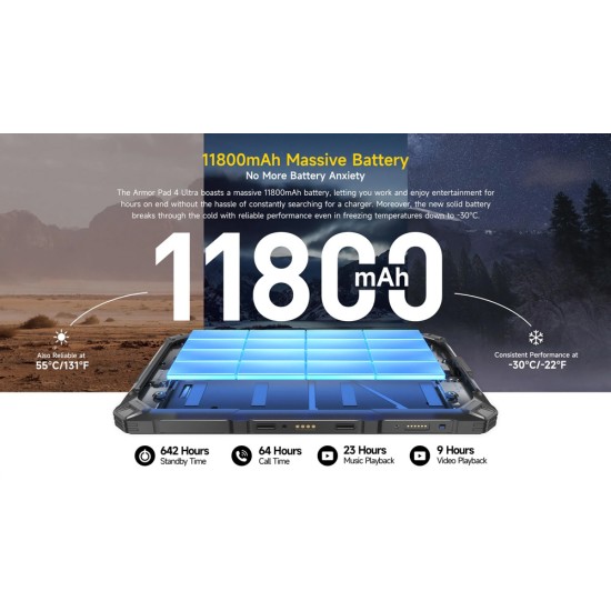Ulefone Armor Pad 4 Ultra Thermal 5G 10.36" Tablet (8GB/256GB) Μαύρο