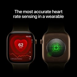 Apple Watch Series 12 Aluminium 46mm Αδιάβροχο με Παλμογράφο (Black Aluminium with Black Sport Band - M/L)