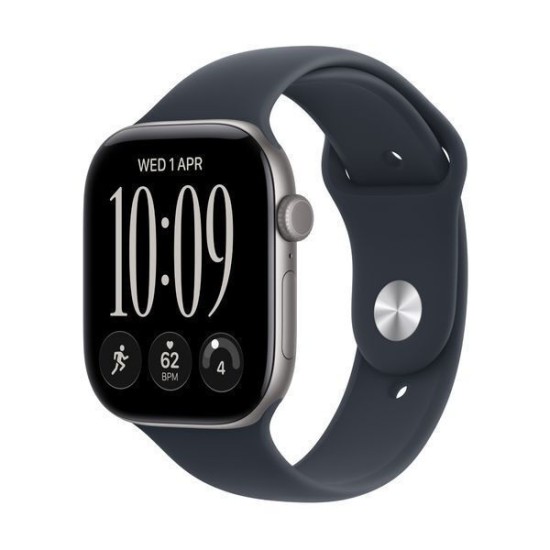 Apple Watch Series 12 Cellular Aluminium 46mm Αδιάβροχο με Παλμογράφο (Space Grey Aluminium with Navy Blue Sport Band - S/M) Apple Watch Series 12 Cellular Aluminium 46mm Αδιάβροχο με Παλμογράφο (Space Grey Aluminium with Navy Blue Sport Band - S/M)
