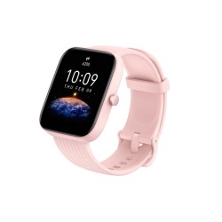 Amazfit Bip 3 Pro 45mm Αδιάβροχο Smartwatch με Παλμογράφο (Pink)