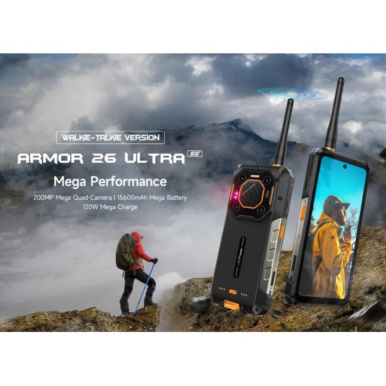 Ulefone Armor 26 Ultra Walkie-talkie 5G Dual SIM (12GB/512GB) Ανθεκτικό Smartphone Μαύρο
