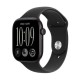 Apple Watch Series 12 Cellular Aluminium 46mm Αδιάβροχο με Παλμογράφο (Black Aluminium with Black Sport Band - S/M)