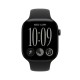 Apple Watch Series 12 Cellular Aluminium 42mm Αδιάβροχο με Παλμογράφο (Black Aluminium with Black Sport Band - S/M)